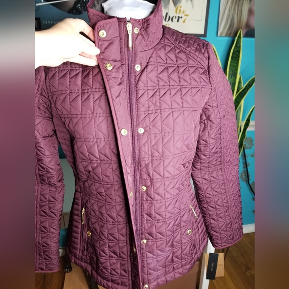Weatherproof Quilted Faux Fur Lined Jacket Merlot - Picture 2 of 16